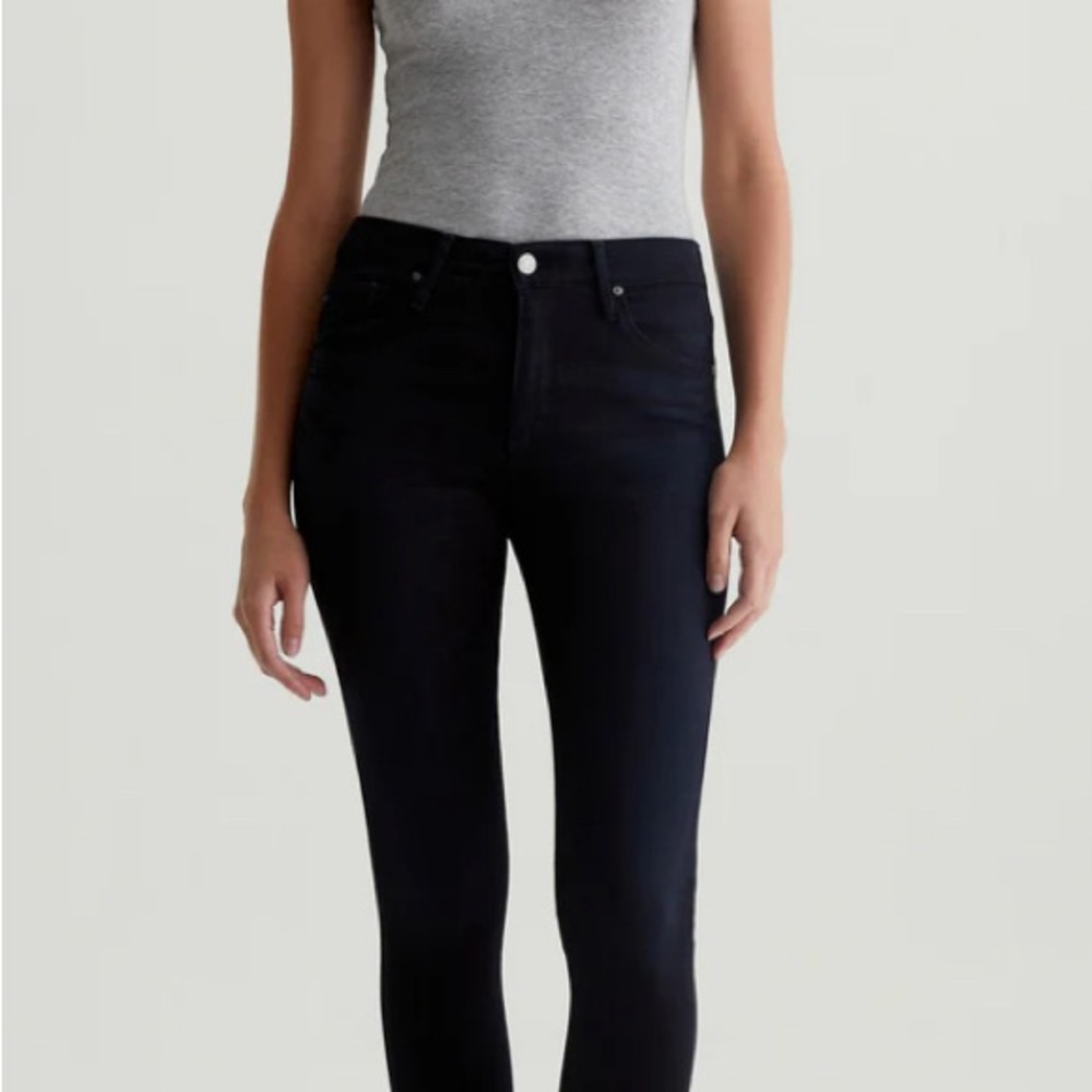 AG Farrah skinny ankle black jeans